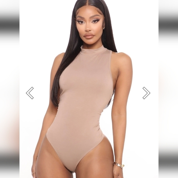 Fashion Nova Tops - Fashion Nova- Mel Sleeveless Mock Neck Bodysuit- W Sz Small